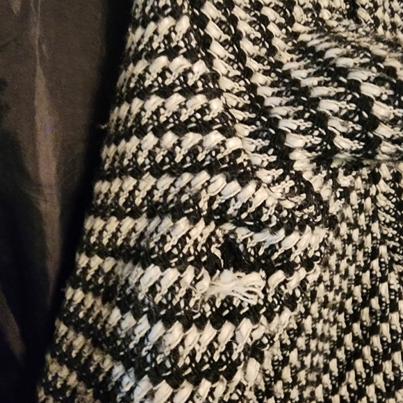 Amy Byer Black White Pea Coat Jacket Size M, No Belt - Picture 9 of 12